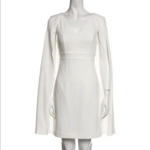 Trina Trunk V Neck Mini cape white dress Size S /US 4